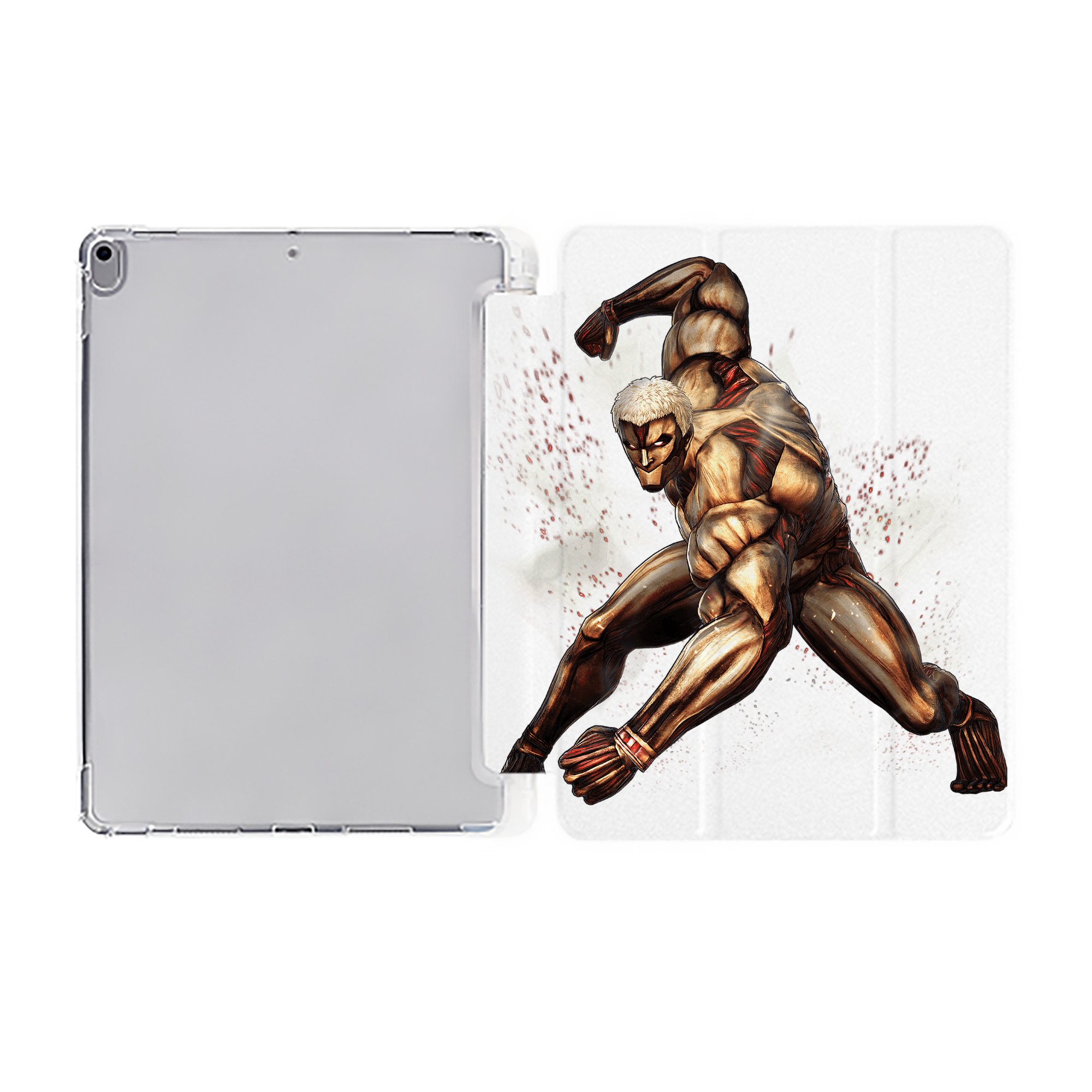 （画像用） 進撃の巨人 Attack on Titan IPad ケース ペン収納付き 三つ折りスタンド PUレザー×シリコン 対応機種9.5/10.5/10.9インチ